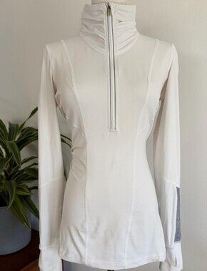 Lululemon White 1/2 Zip Running Jacket | Size 10 | NWOT